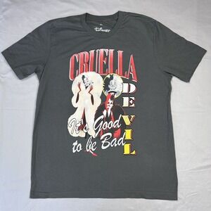 Disney Cruella De Vil Shirt Mens 2XL Gray Black BoxLunch Villain Graphic Tee Bad